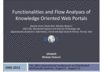 Functionalities and Flow Analyses of Knowledge Oriented Web Portals